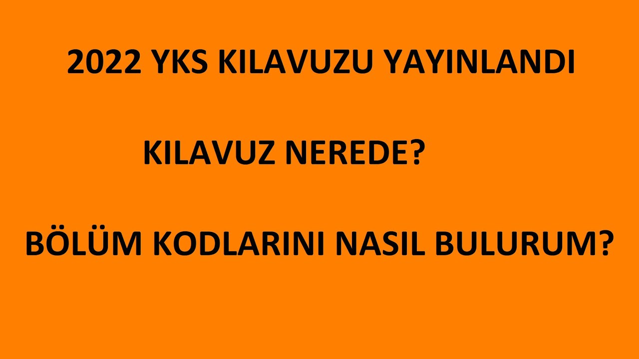 YENİ KILAVUZ NEREDE? - TERCİH KODLARINI NASIL BULUNUR? (G&Ouml;R&Uuml;NT&Uuml;L&Uuml; ANLATIM)