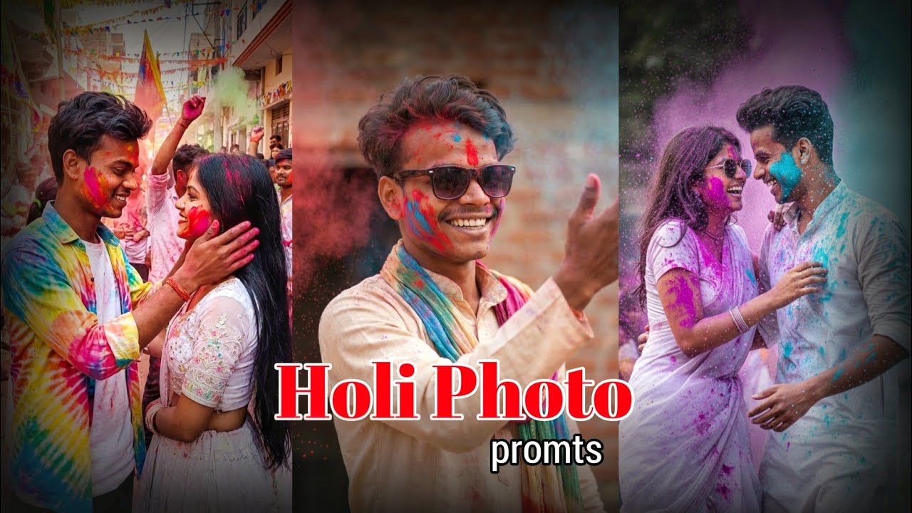 Holi photo ka promt  | holi ki photo kaise banaye #google #photography 
