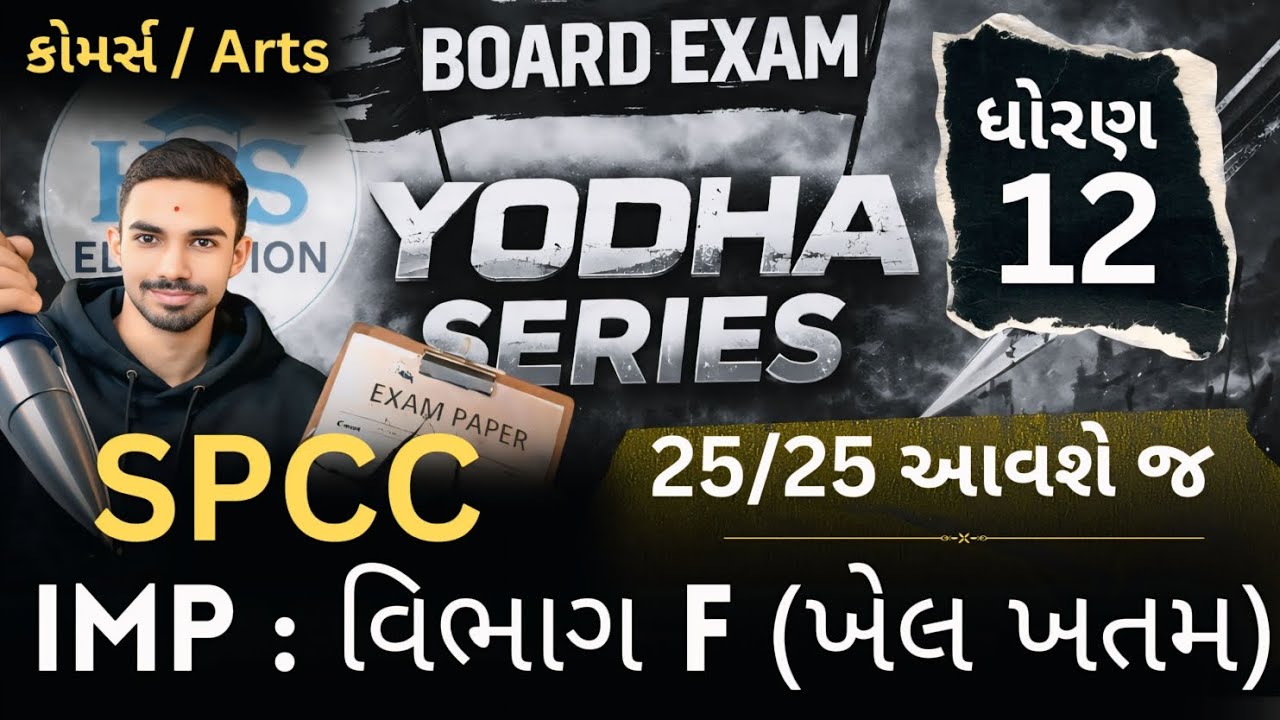 STD 12 SPCC Section F 🔥 25/25 Guaranteed | Board Exam 2026 most imp by HRS Sir 