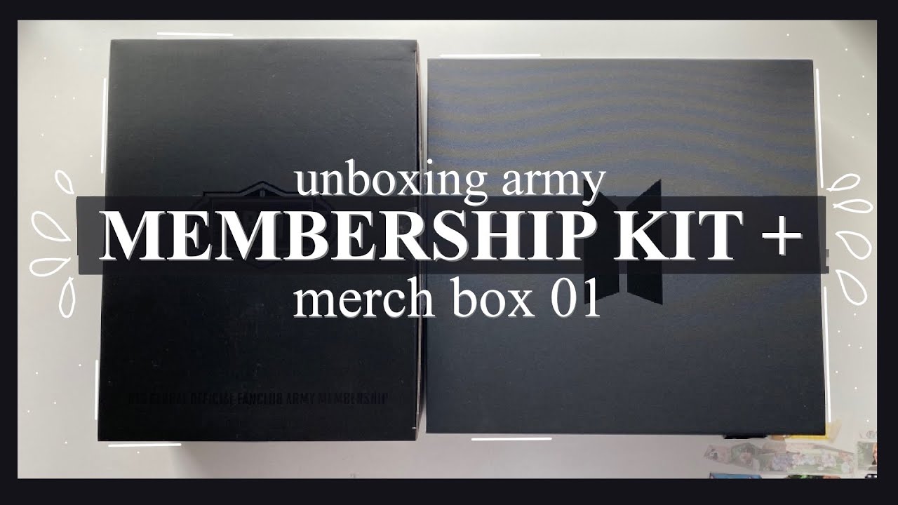 🏷 ❛ UNBOXING ARMY MEMBERSHIP KIT + MERCH BOX 1 [bts fanclub!] ༉‧₊˚✧
