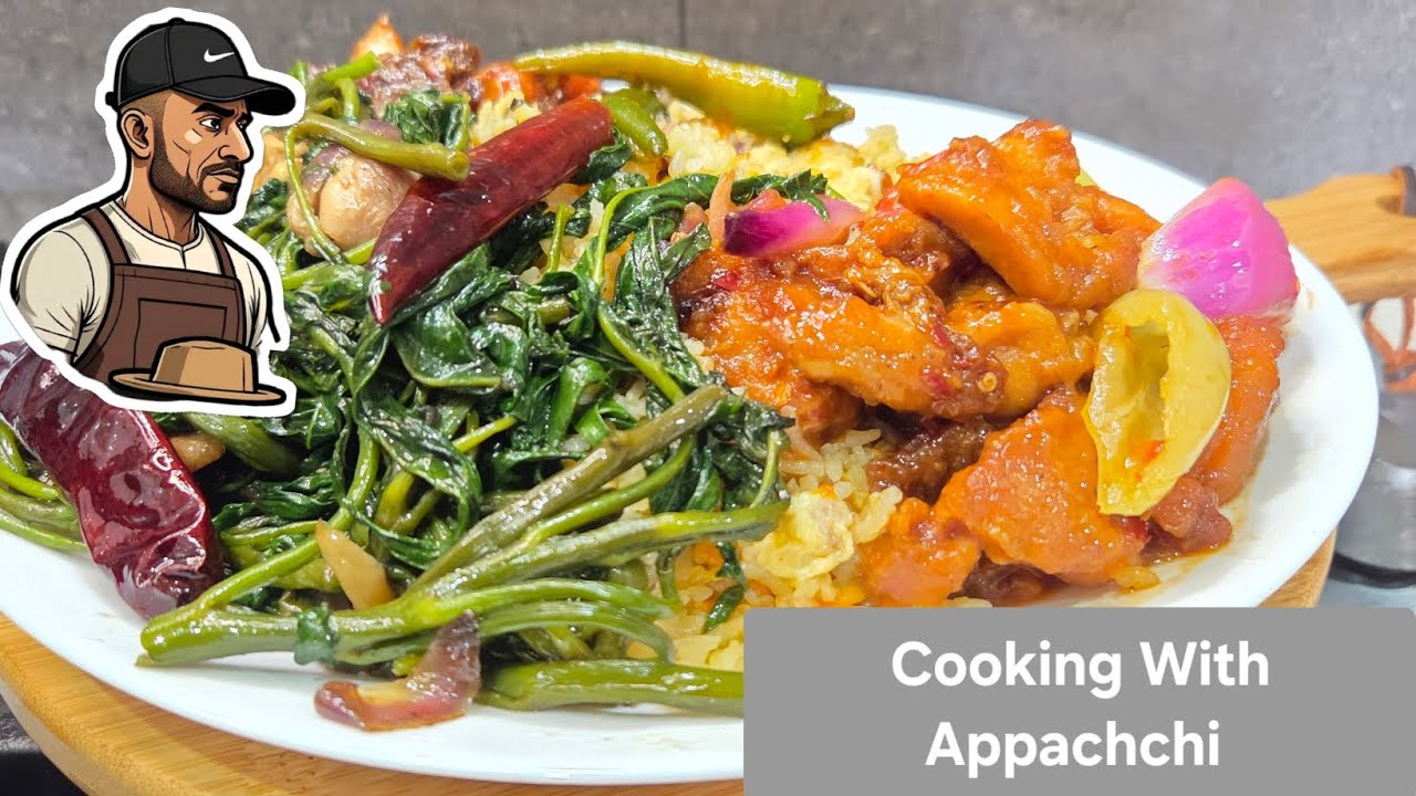 Kankun Stirfry With Chicken (කංකුං චිකන්) - Appachchi's Delicious Recipe!