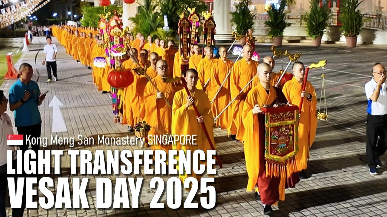 Vesak Day 2025 - Light Transference Ceremony – Kong Meng San Monastery, Singapore 🇸🇬 [4K]