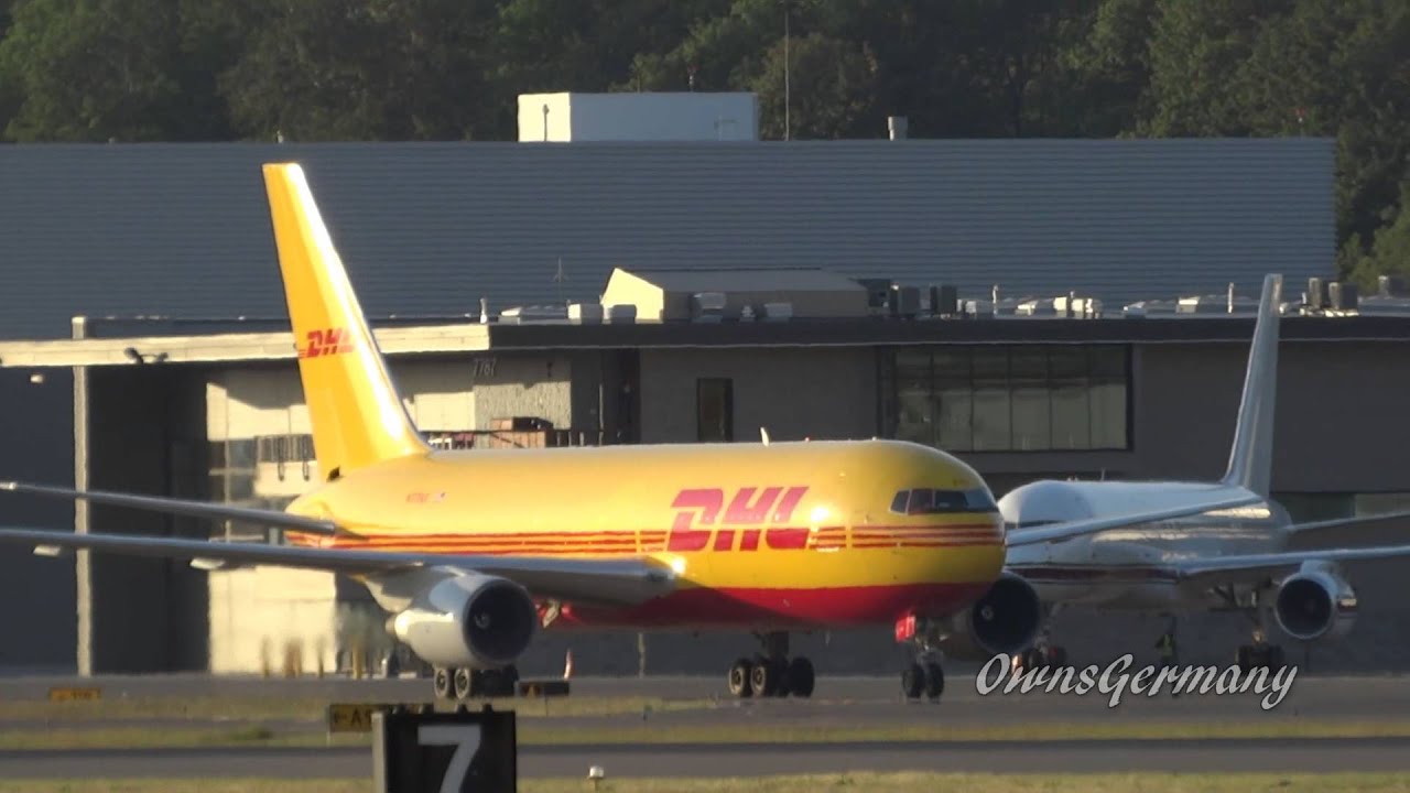Boeing 767 Freighters UPS vs DHL UpClose Take Offs in Seattle