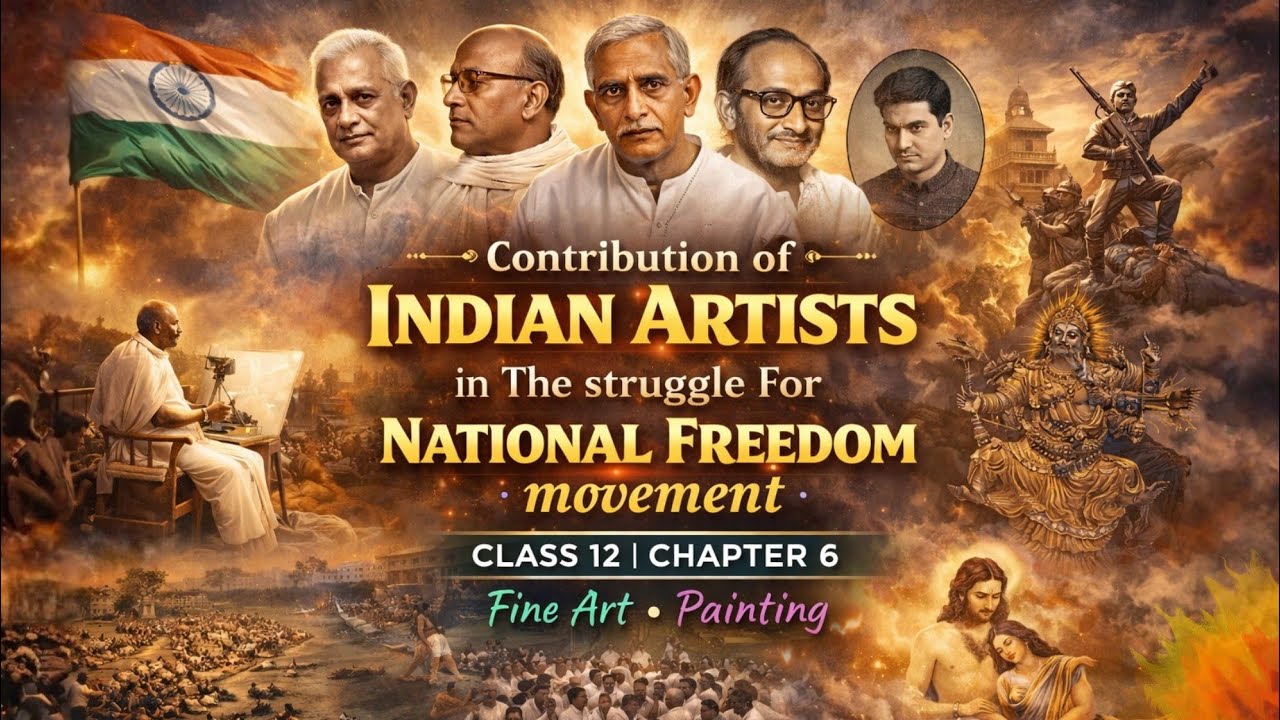 Contribution of Indian artists in the struggle for National freedom movement 🔥 Class 12 | Fine Arts