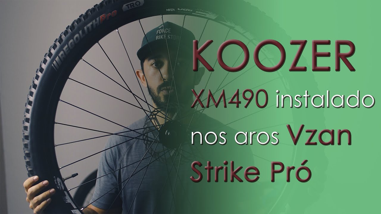 Koozer XM490 instalado nos novos aros Vzan Strike Pró.