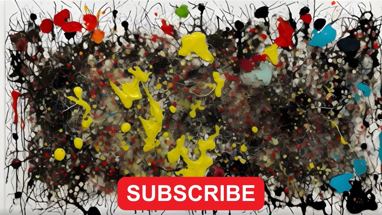 Jackson Pollock Style Art TV Screensaver – TV Wallpaper – 1 Hour – No Music, No Sound