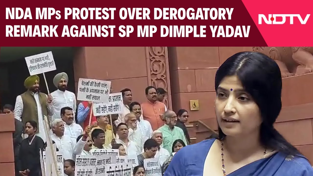 Parliament Updates | NDA MPs Protest Over Derogatory Remark Against SP MP Dimple Yadav