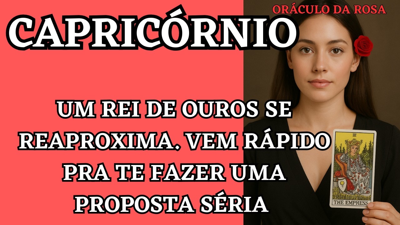 Capricórnio - Um Rei de Ouros se reaproxima. Vem rápido pra te fazer uma proposta séria 