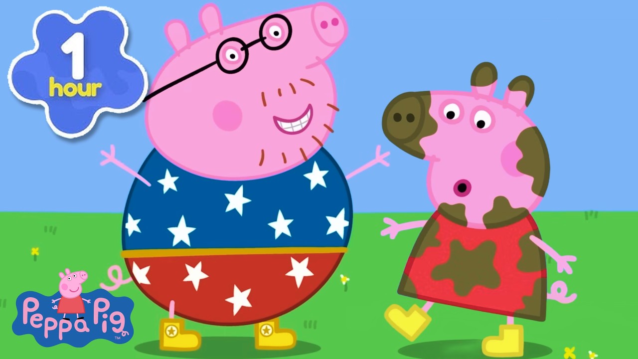 🐷 冠军猪爸爸！泥坑世界纪录！ | 小猪佩奇 | 儿童卡通片