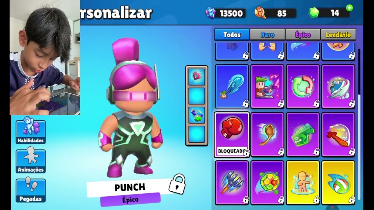 Jogando Stumble Guys