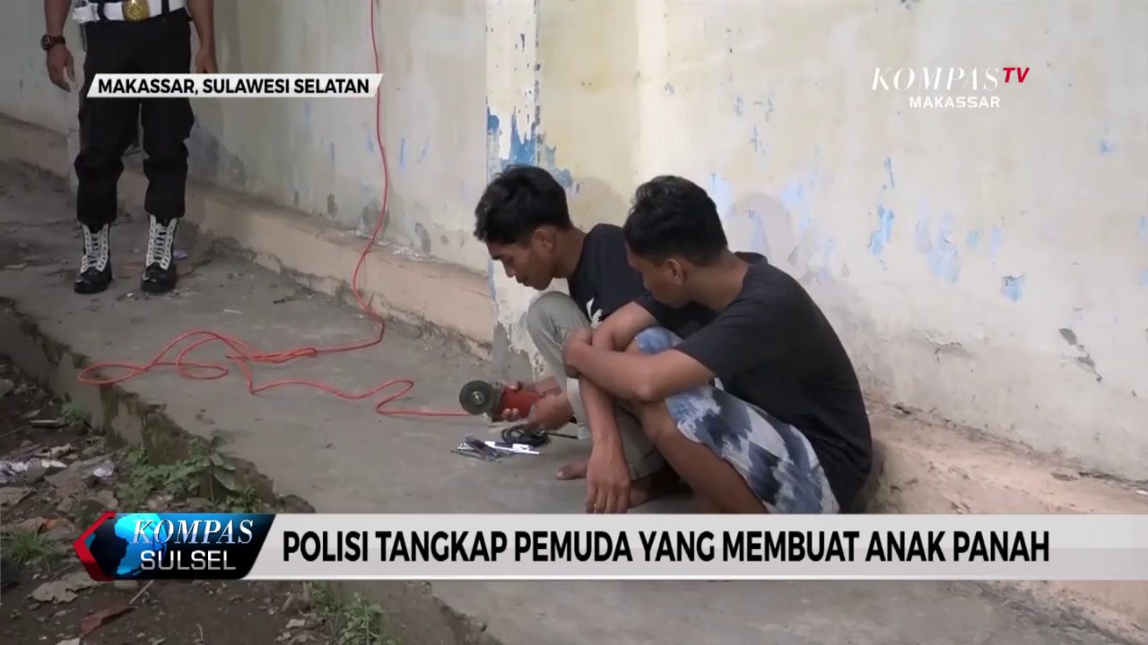 POLISI TANGKAP PEMUDA YANG MEMBUAT ANAK PANAH PANAH #KOMPASSULSEL