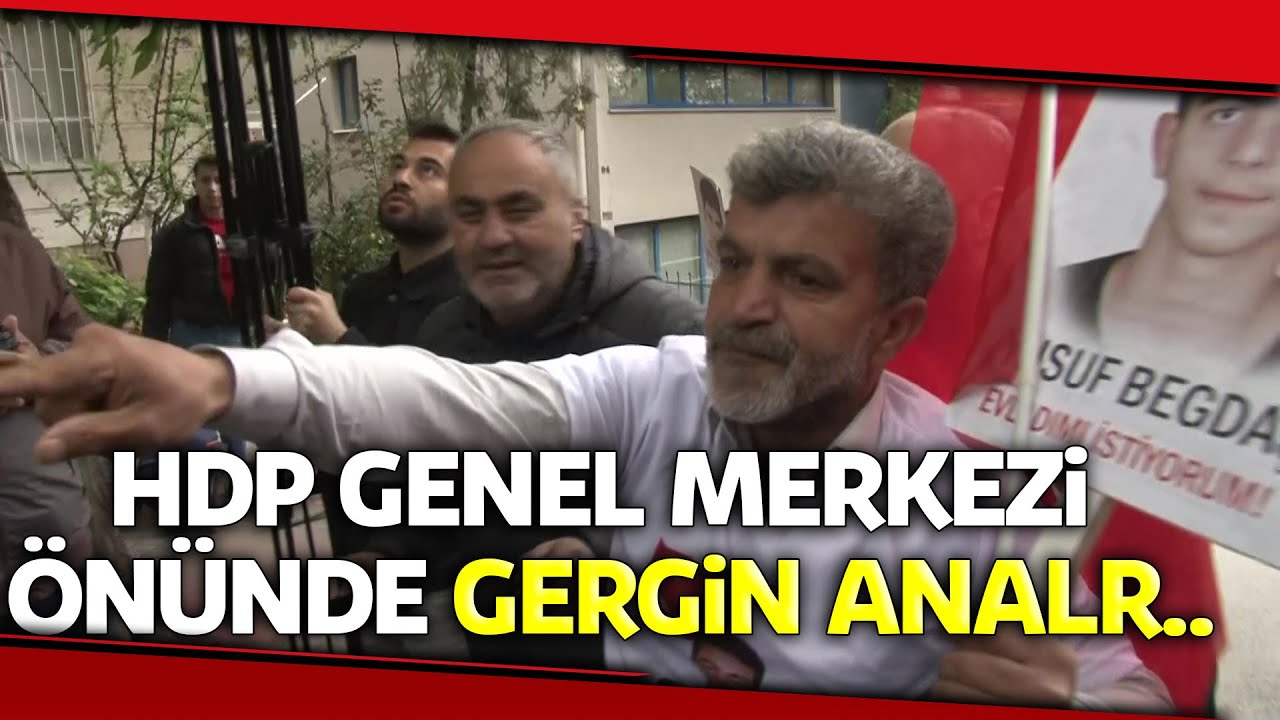 HDP Genel Merkezi Önünde Gerginlik! Evlat Nöbeti Tutan Aileler Siyah Çelenk Bıraktı