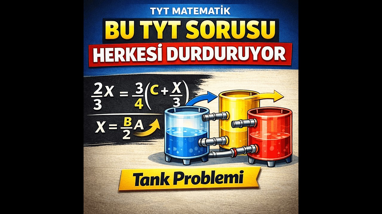 TYT - KPSS - AYT Matematik | Karıştırma İşlemleri Sonunda Tanklardaki Su Miktarları | Oran - Orantı