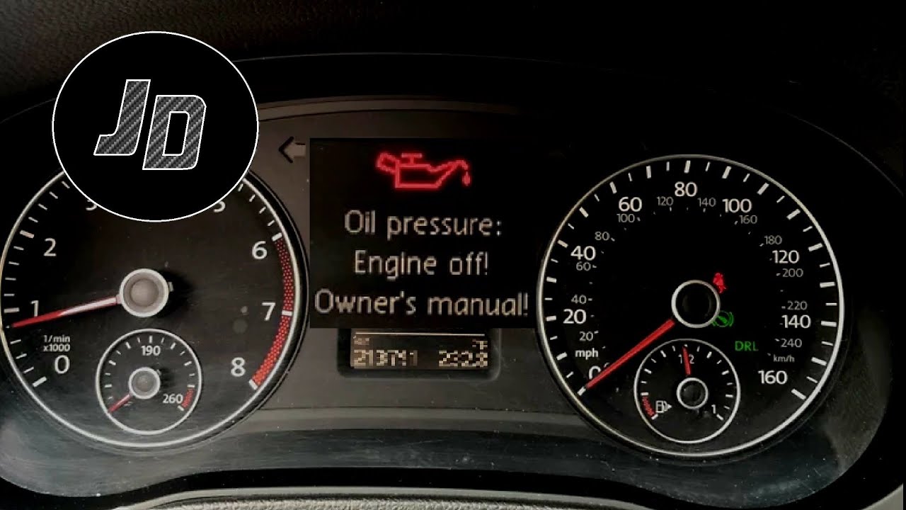 Oil Pressure : Engine Off! - VW Warning Light