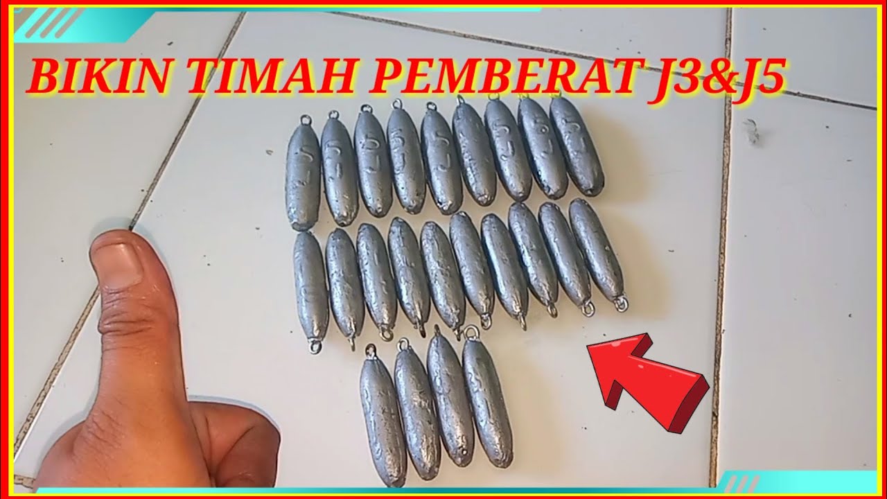 Membuat timah pemberat J3 dan J5 dari  sisa timah bekas.