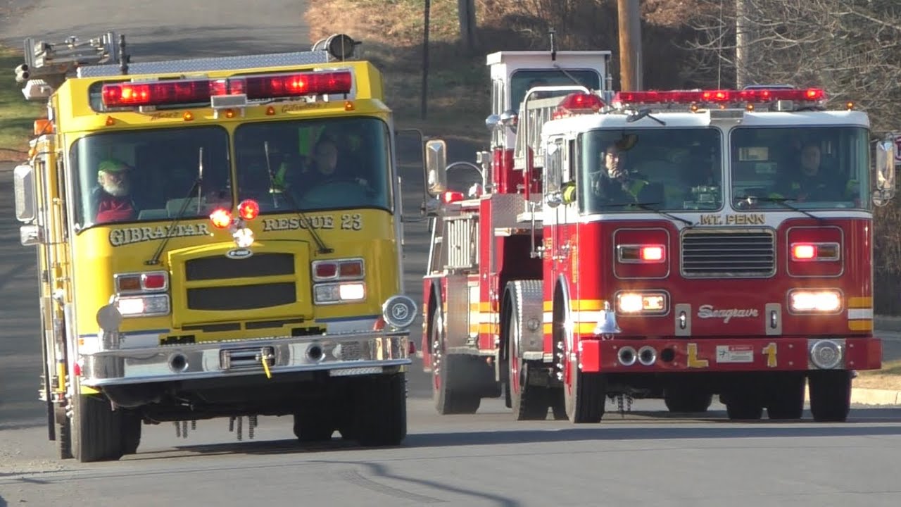 Mt. Penn Fire Company Ladder 1 & Gibraltar Fire Company Rescue Engine 23 Responding 12/22/19