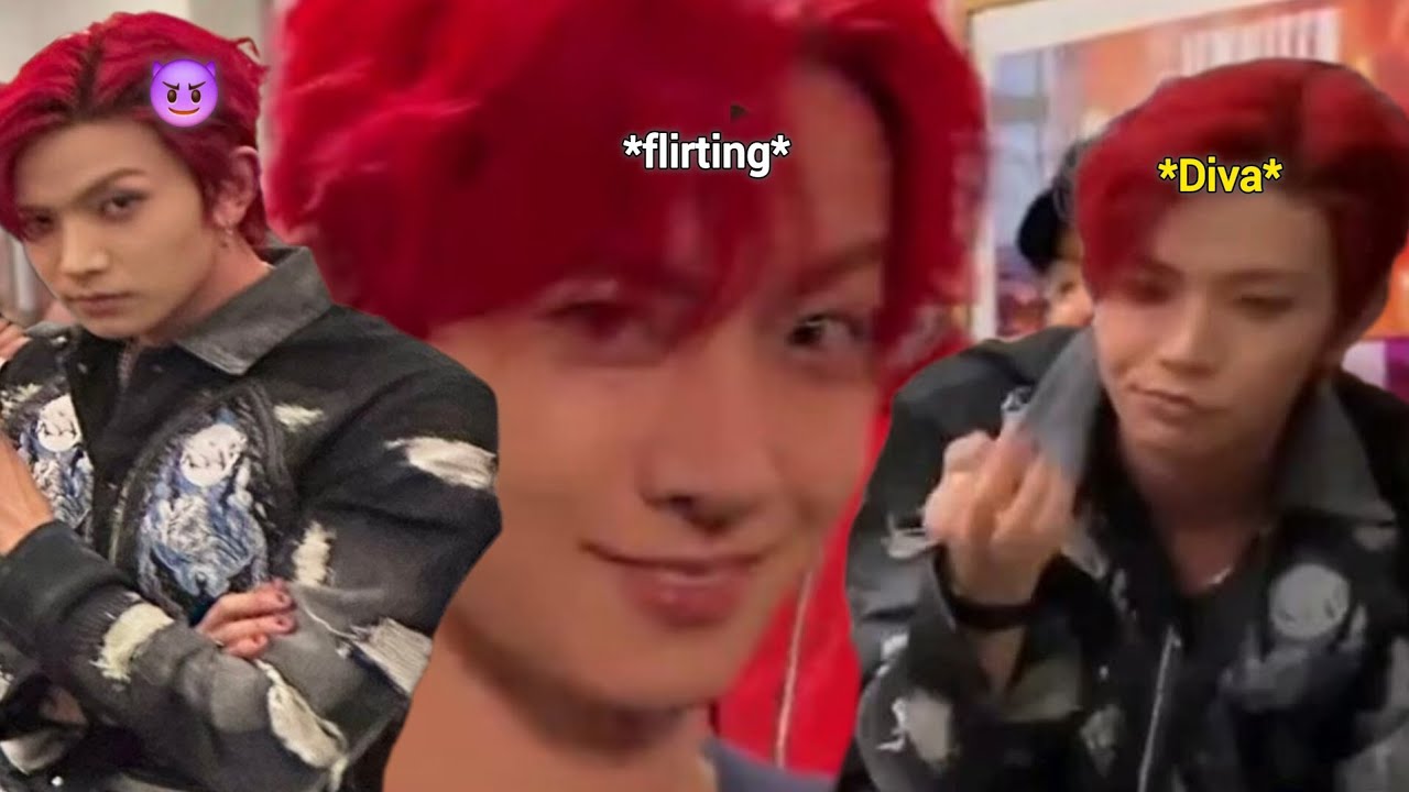 help heeseung is so funny😭🌚 'red hair guy core' #redhairguy 
