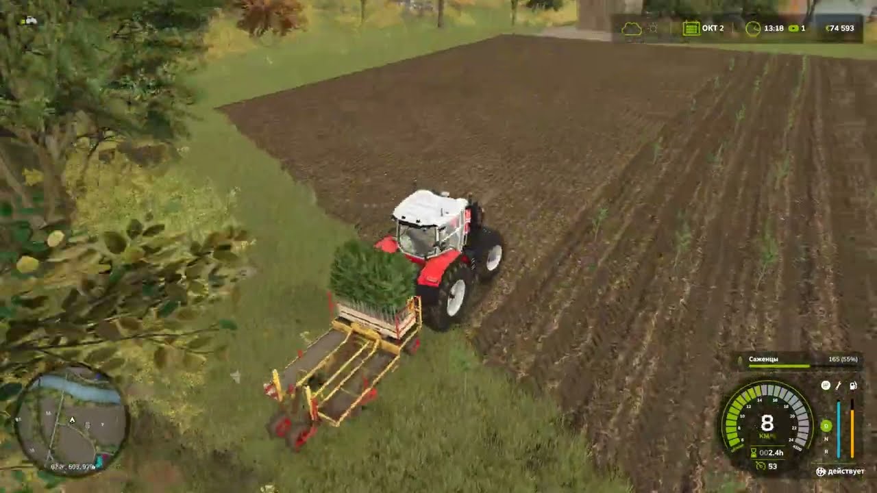 Farming Simulator 2025 посадка деревьев