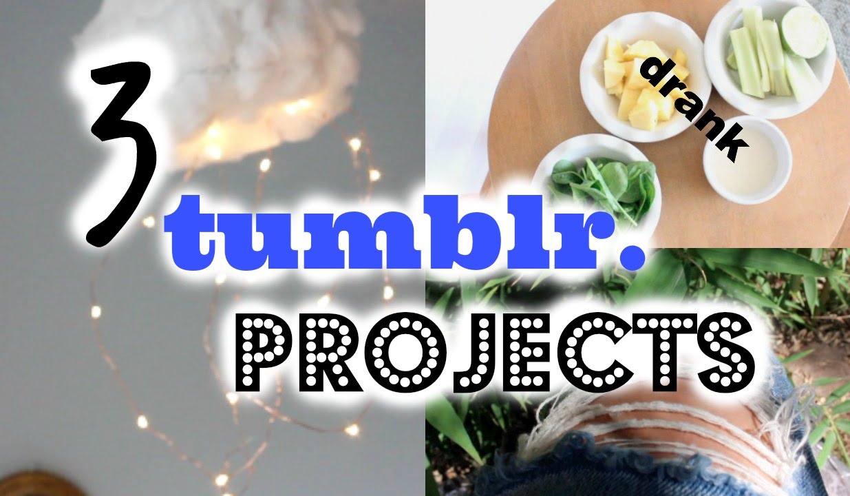 3 Tumblr Projects: Green Juice, DIY Cloud Lamp, and Outfit