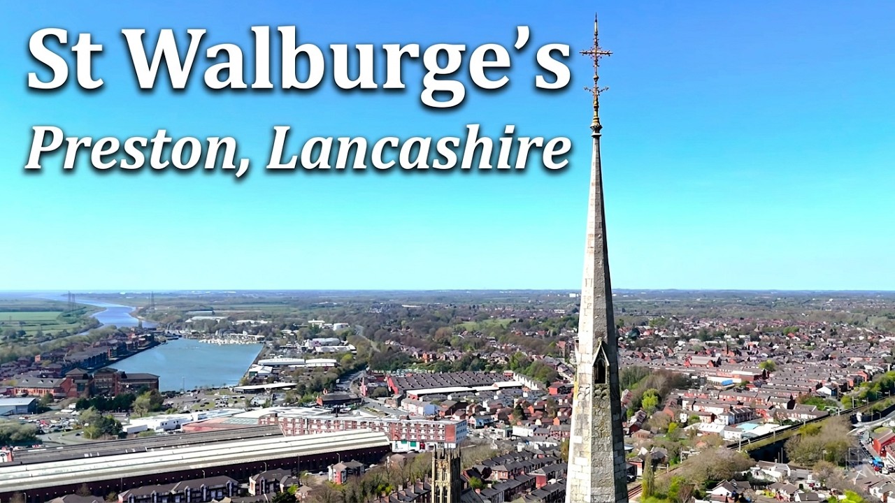 St  Walburge's Church Spire, Preston, Lancashire - April 2025 #travel #drone #lancashire #preston