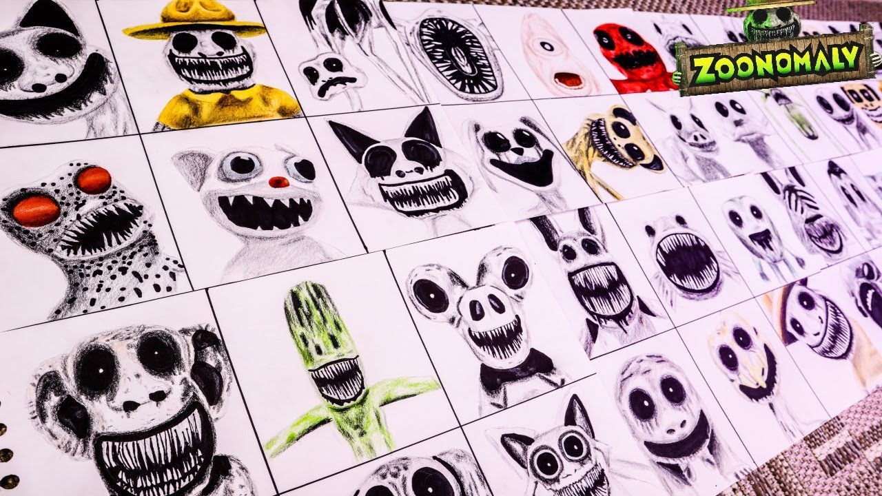 ZOONOMALY - COMO DIBUJAR - COLLECTION | EASY | PASO A PASO | ALL Jumpscares & Monsters - How To Draw