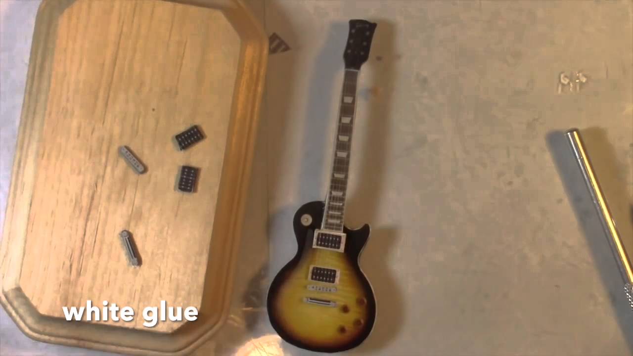 DIY- How to make a mini Slash's guitar tutorial- Cold Porcelain or Polymer Clay