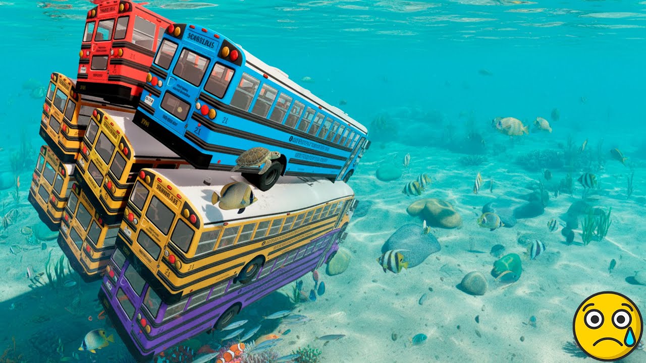 TOP 100 BeamNG Drive Crashes – School Bus Jumps, Bus Crash Tests, Crazy Crashes