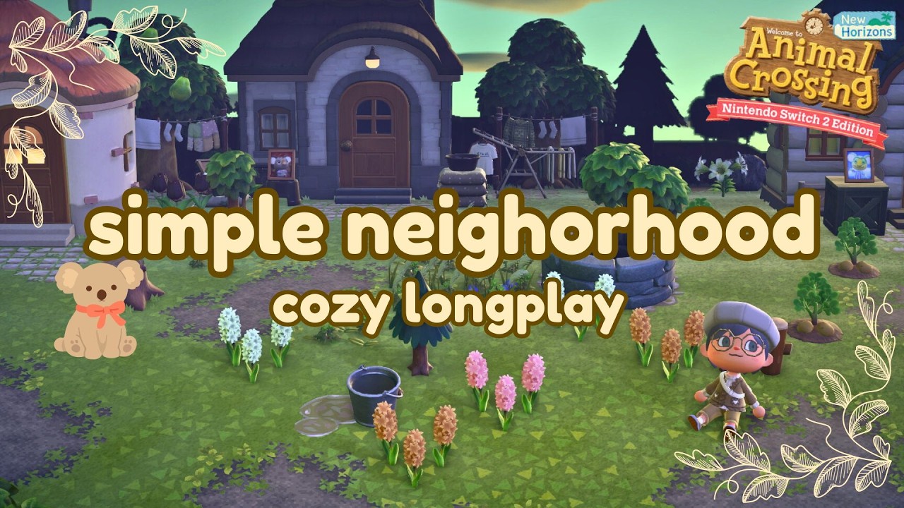 relaxing longplay with commentary | building a minimal koala neighborhood | acnh | thistle