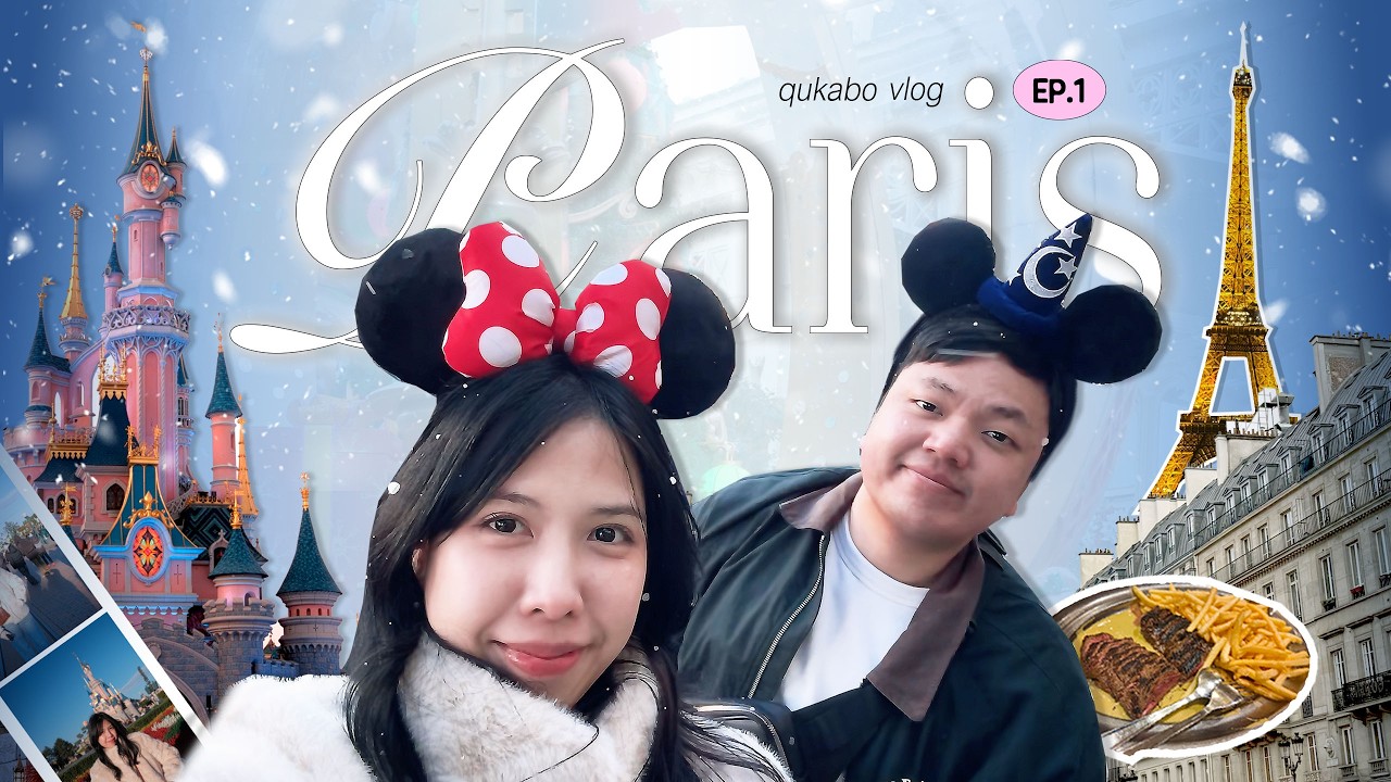 vlog กุ๊กกะโบพาไปดูหอ Eiffel ยามค่ำคืน + เที่ยว Disneyland Paris วันคริสต์มาส! 🇫🇷🎄
