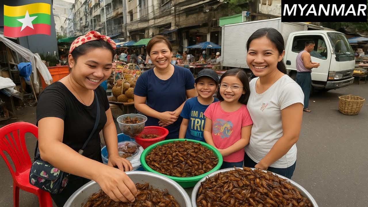 Exploring the Real Daily Life in Yangon | Vibrant Street Market, Local Food & Chinatown | Myanmar 🇲🇲