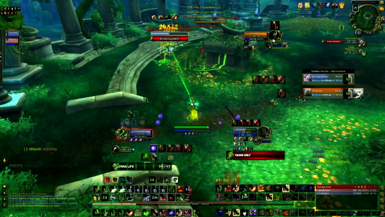 Affliction Warlock 110 Legion Pvp Casual Arena 2v2 (patch 7.1)