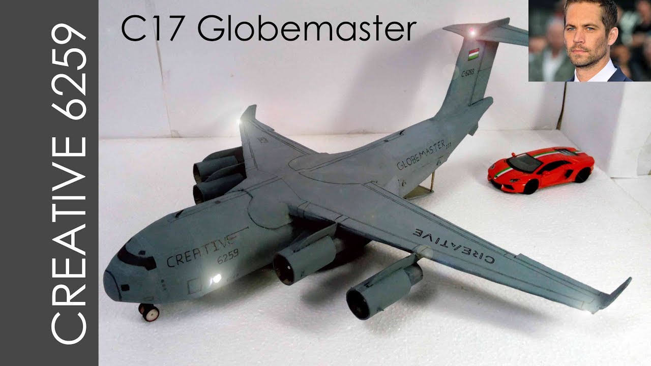 How To Make A Plane (C17 GLOBEMASTER) - DIY Cardboard - Tribute To PAUL WALKER And AIRFORCE
