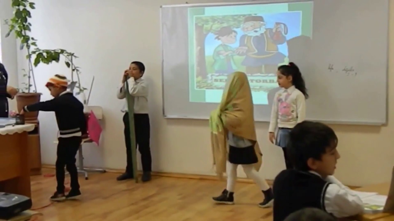 8 nömrəli Sanatoriya tipli internat məktəbində açıq dərs (2-A), Hərgül müəllimə.