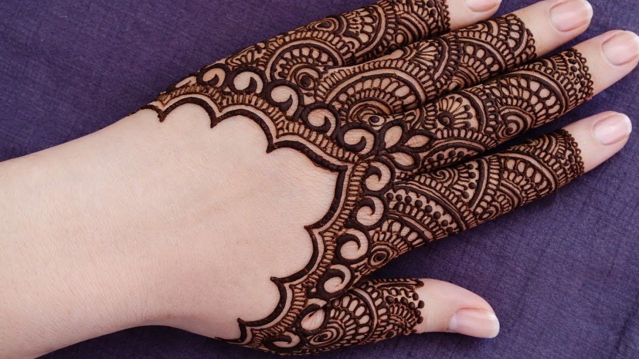 Easy mehndi design | Simple mehndi design back hand | Bharwa mehndi design |Mehandi design back hand