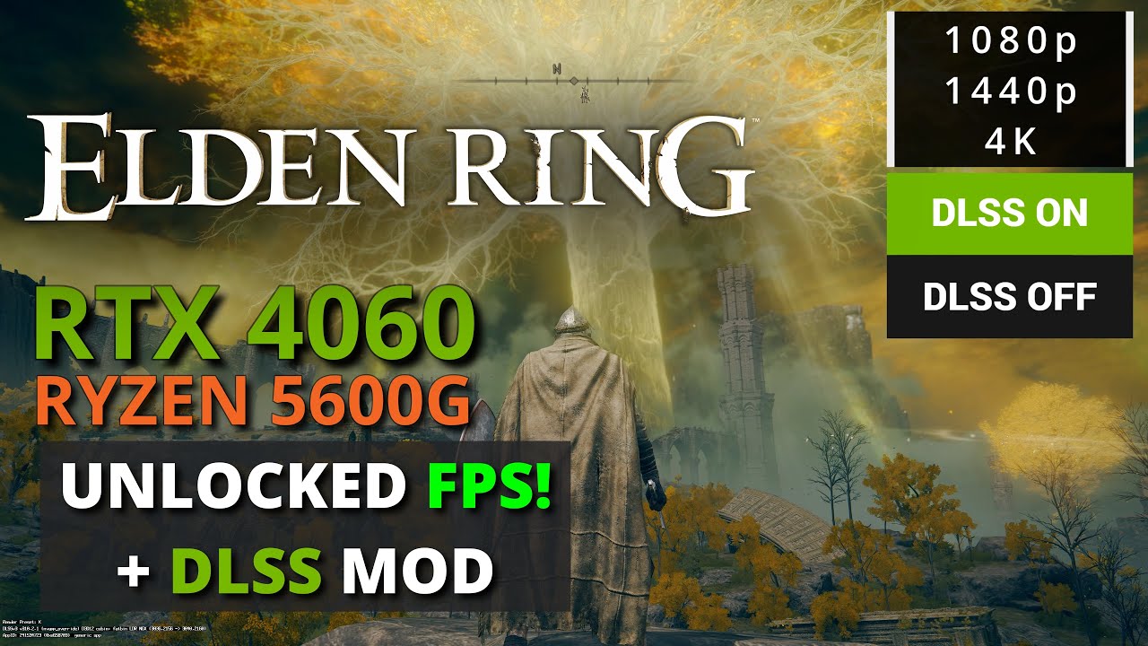 Elden Ring on RTX 4060 + Ryzen 5600G – 1080p/1440p/4K