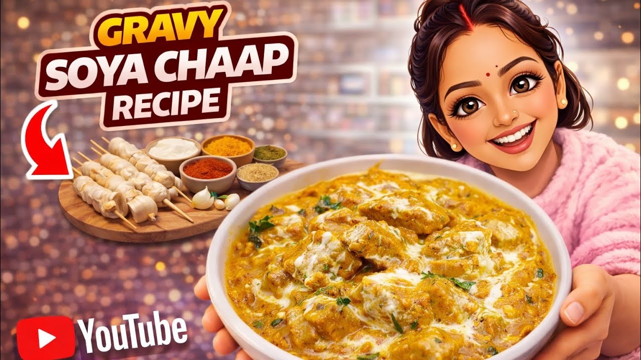 Soya Chaap Gravy Recipe 