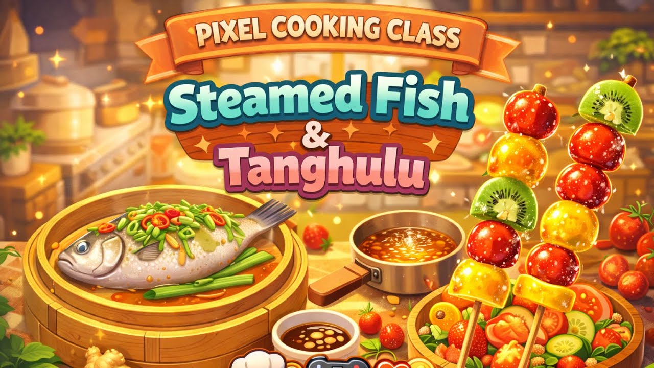 Steamed Fish 🐟& Tanghulu 🍡 | Cozy Cooking Gameplay| #cookinggame 