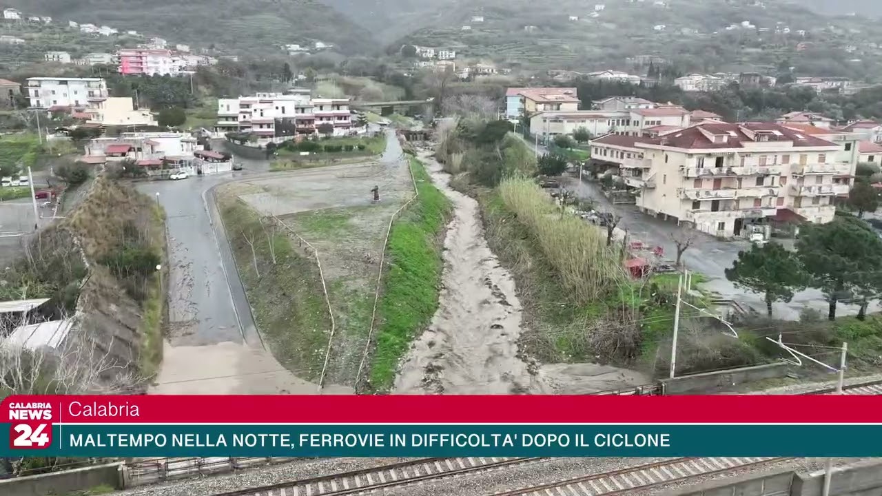 Calabria - Maltempo nella notte, ferrovie in difficoltà dopo il ciclone