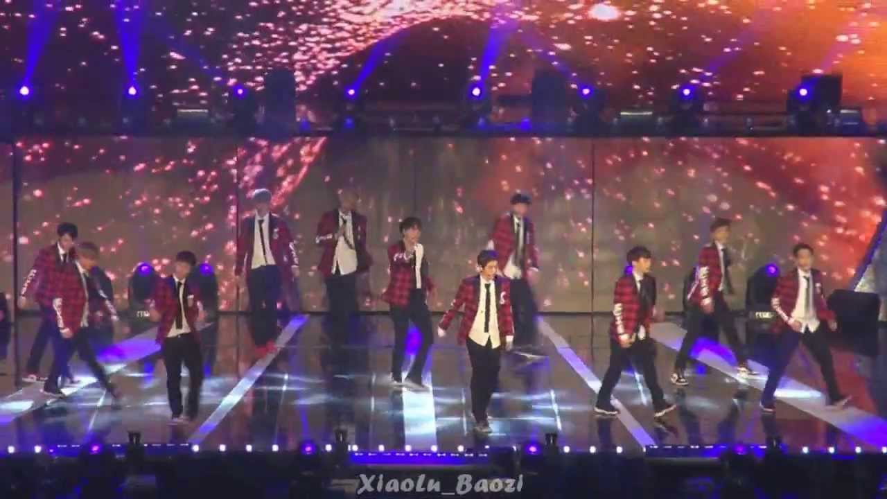 140123 서울가요대상 EXO 늑대와 미녀+으르렁 Full cam