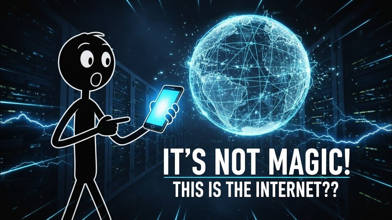 “What REALLY Happens When You Go Online? | Stickman Explains”
