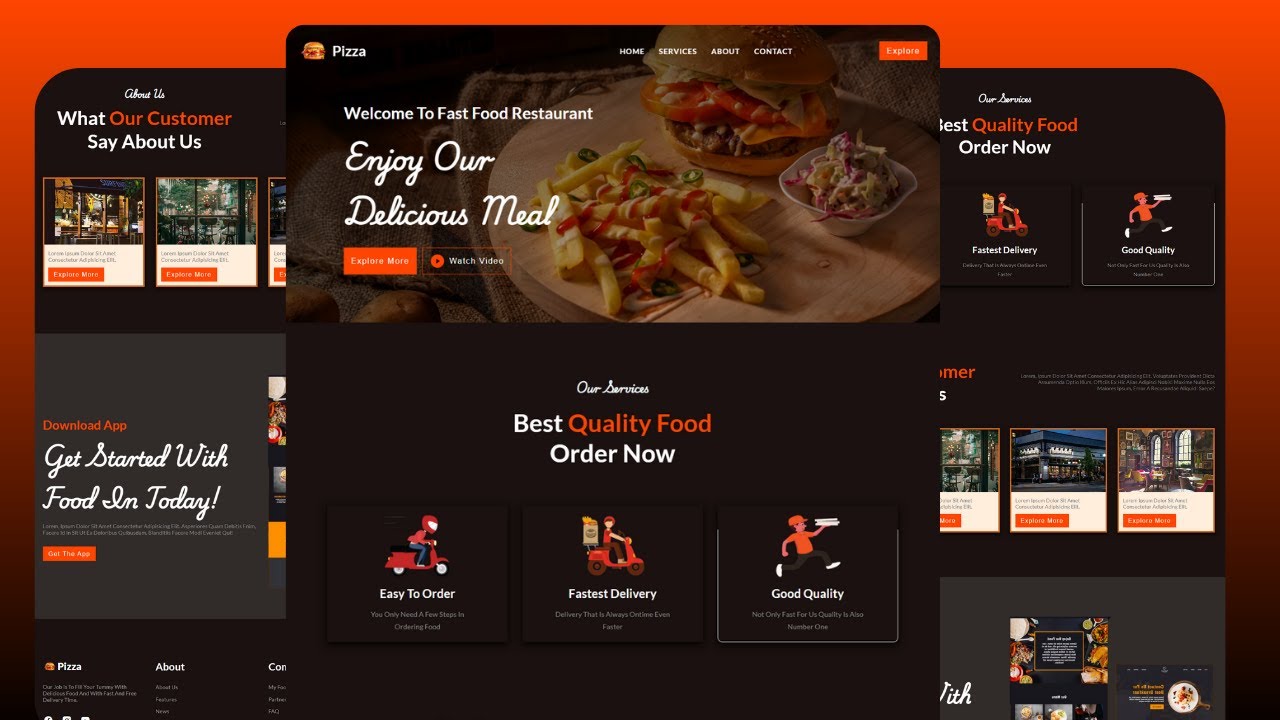 How To Create Restaurants Website Using HTML CSS & JavaScript Step-by-Step
