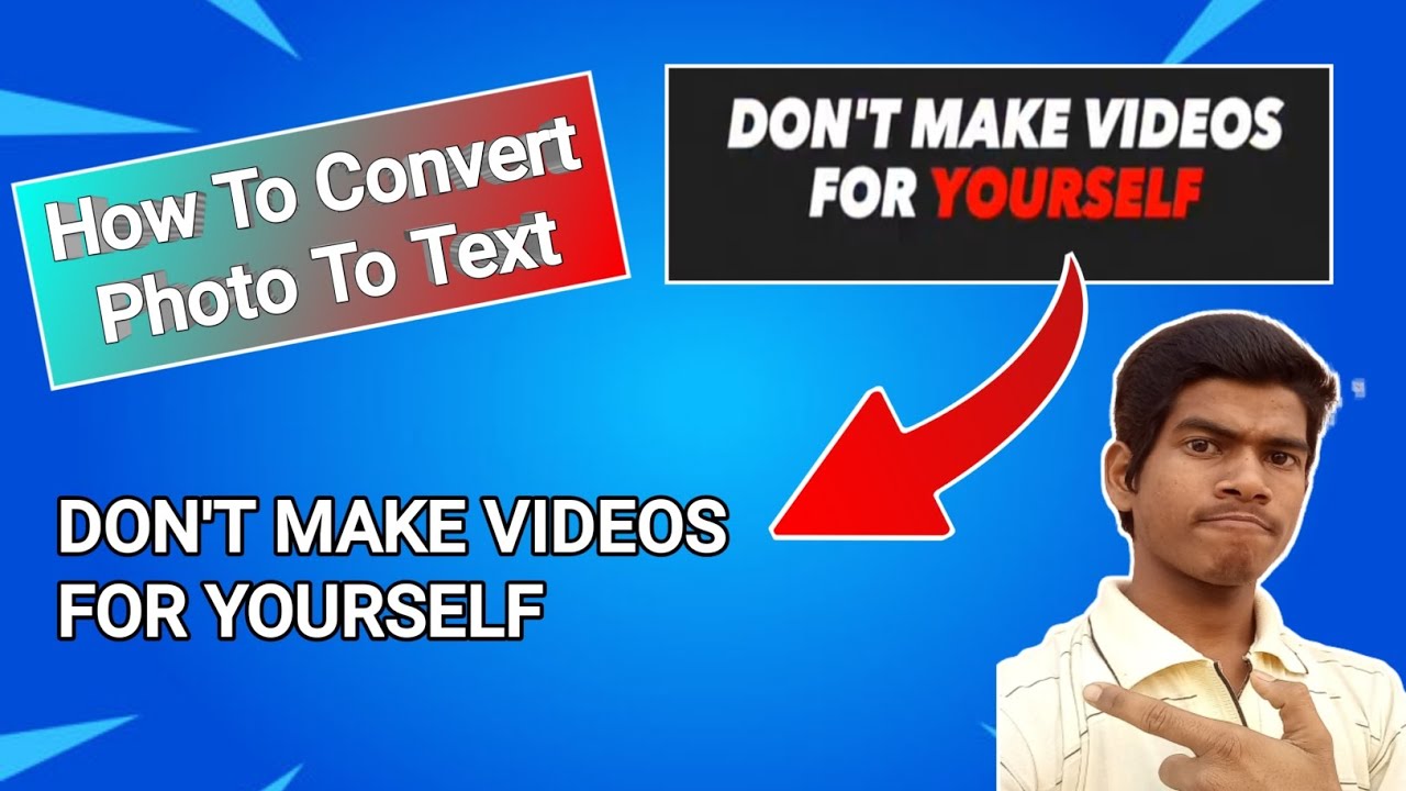 HOW TO CONVERT PHOTO TO TEXT @Manojdey @junnukitech