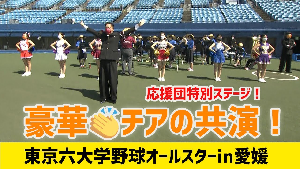 豪華！東京六大学野球オールスターでチアの共演！【愛媛】