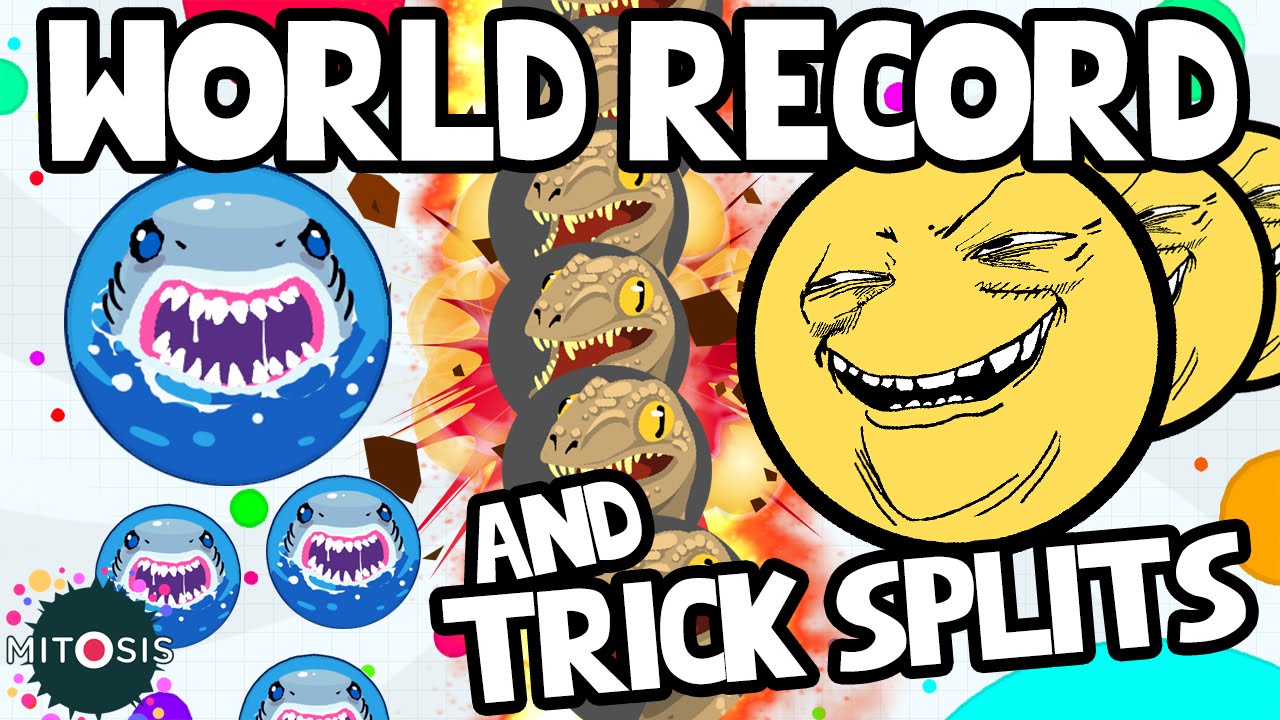 Mitosis - New World Record and Trick Splits - New Agario - Mongosis