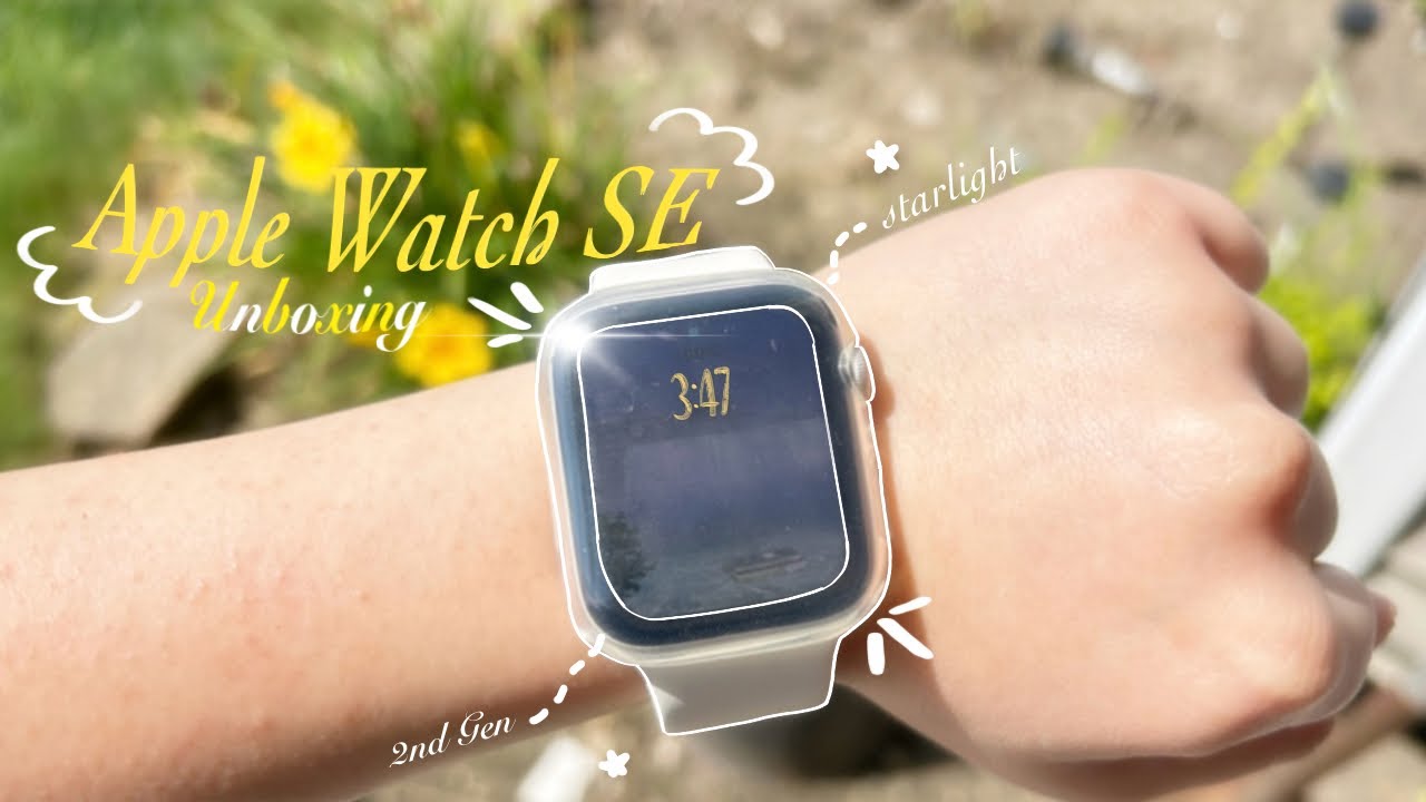 Apple Watch SE 2 44mm (starlight) unboxing | pairing, features details + accessories ⋆ aesthetic