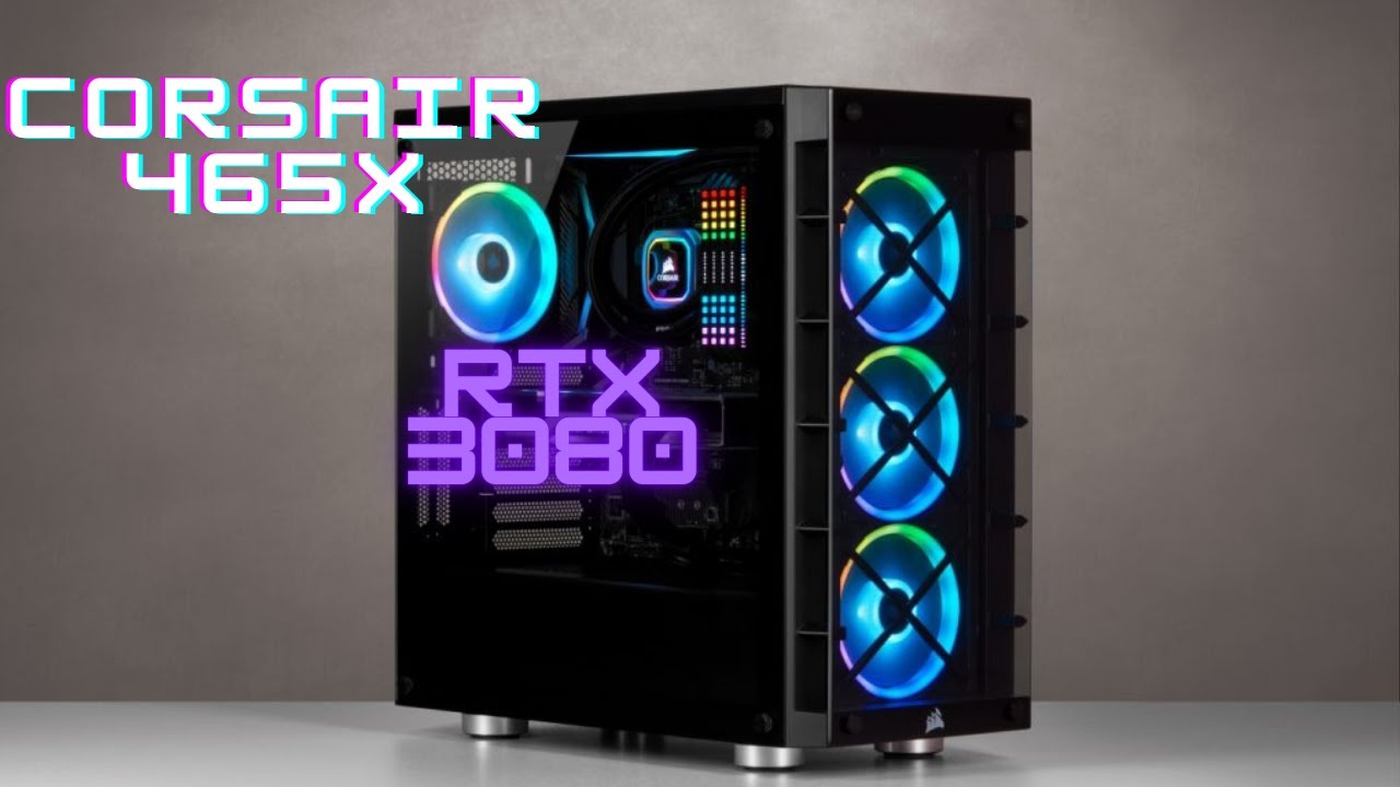 2500$ EPIC CORSAIR 465X STEALTH RGB GAMING PC-TIME LAPSE- WITH RTX 3080 FE