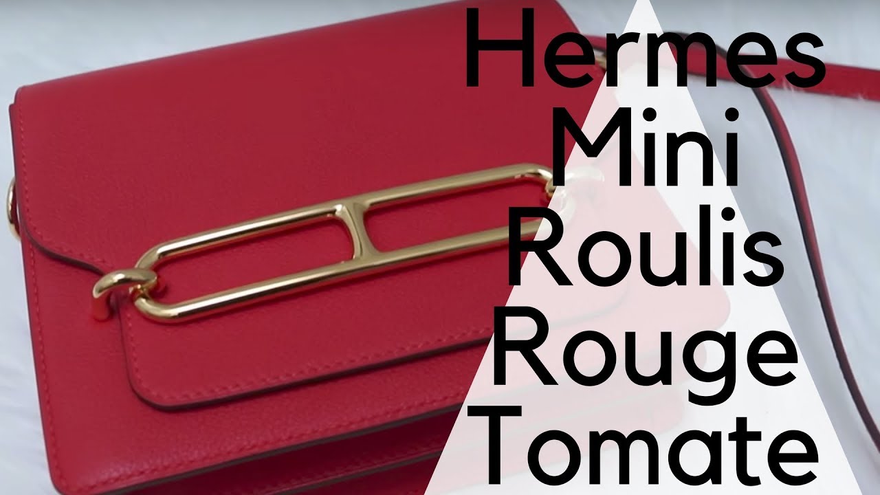 Unboxing Hermes Mini Roulis Rouge Tomate Evercolor
