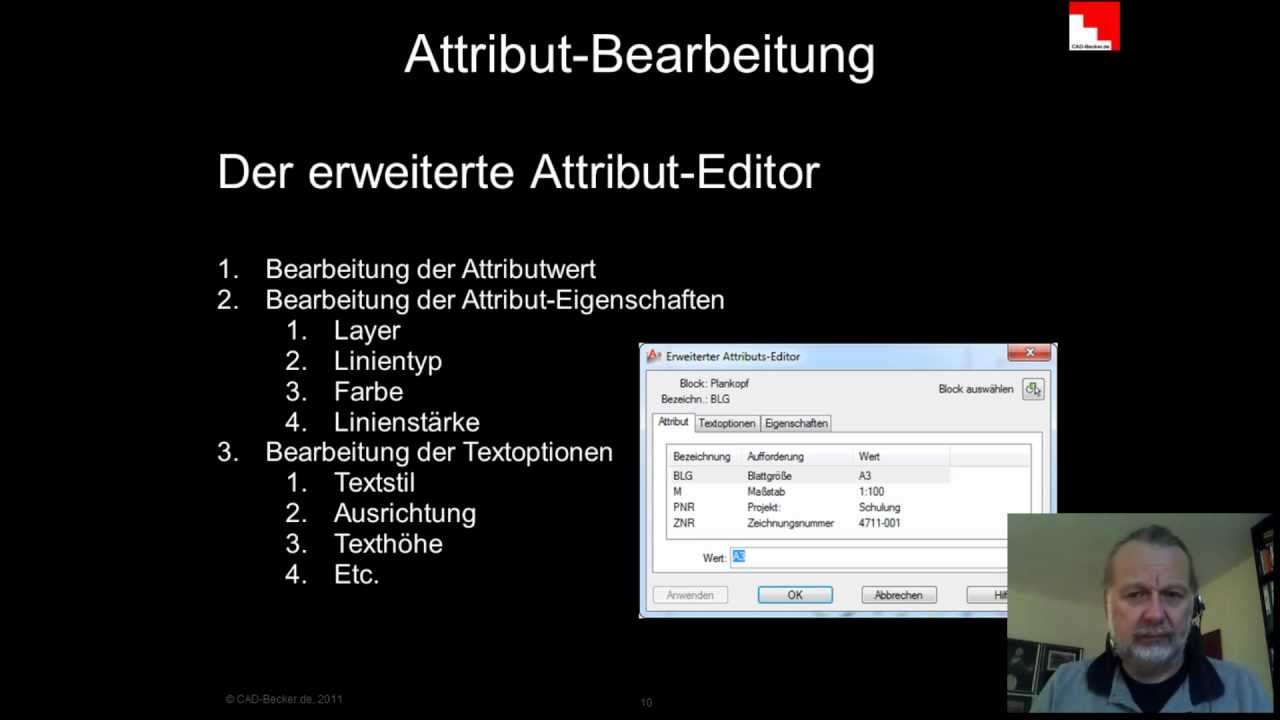 AutoCAD Block-Attributbearbeitung
