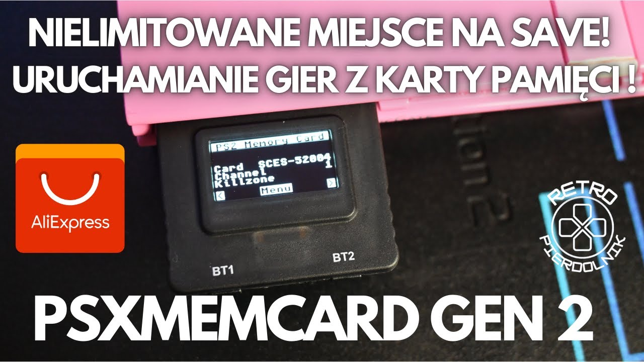 PSXMemCard Gen2 - tani klon MemCard Pro 2 z funkcją uruchamiania gier z Aliexpress / MMCE