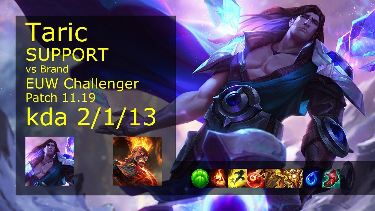 Taric Support vs Brand - EUW Challenger 2/1/13 Patch 11.19 Gameplay